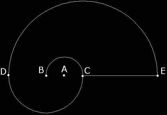 16) A, B e C sono rispettivamente i punti sui quali è stato puntato il compasso per tracciare le semicirconferenze piccola, media e grande.