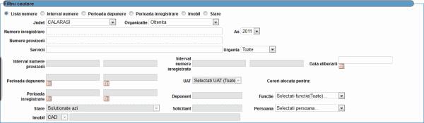 eterra RGI 6 Dupa completarea criteriilor de filtrare cu valorile dorite, se apasa butonul "Cauta".
