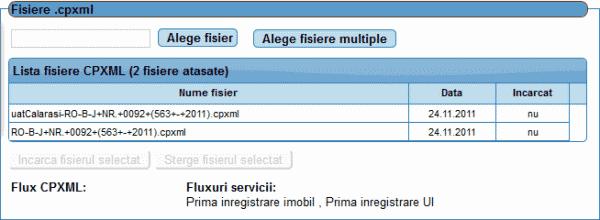 eterra RGI 72 Daca se doreste preluarea informatiilor din cadrul unui fisier adaugat in aplicatie se va selecta fisierul dorit si se va apasa butonul informatii din fisierul