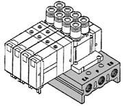 Varianti manifold Uscita Collegamento COM Attacchi sul corpo Attacchi sulla sottobase Base multipla Cablaggio