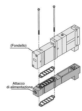 Opzioni manifold Sub-connettore D (25 pin) GVVZS3000-21A- 3- L 1 2 S 4 60 5 ( ) Il cavo del sub-connettore D può essere ordinato individualmente o incluso nel codice manifold specifico.