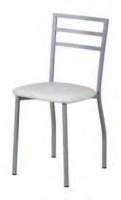 SEDIE SEDIE Chairs Chairs Sedia Giada - 1 metallo verniciata alluminio con fondino in similpelle Metal chair with