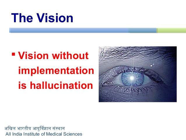 Analisi razionale delle politiche pubbliche 5. Questioni aperte 2. L inaffidabilità tecnica > l importanza dell implementazione Vision without implementation is hallucination.