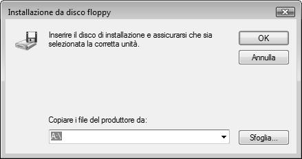 dispositivo nel computer. 11) Cliccare sul pulsante Disco driver.