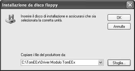 Aggiornamento del driver (necessario per sistemi TomEEx 1.