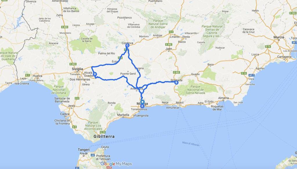 ITALIA Programma viaggio Andalusia Freak Style Giorno 1: Italia - Malaga Partiamo dall'italia con destinazione Malaga, città dal fascino ispano-mediorientale e tappa di