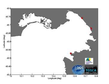 Il caso del Golfo di Trieste Campo di velocità della superficie del mare Radar CODAR (Coastal Ocean