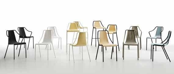 Ola H65-H75 IN, OUT, LG Sgabello isso impilabile ino a 6 pezzi. Versione OUT adatta ad uso esterno. Fixed stool stackable up to 6 pieces. OUT version suitable fot outdoor use.