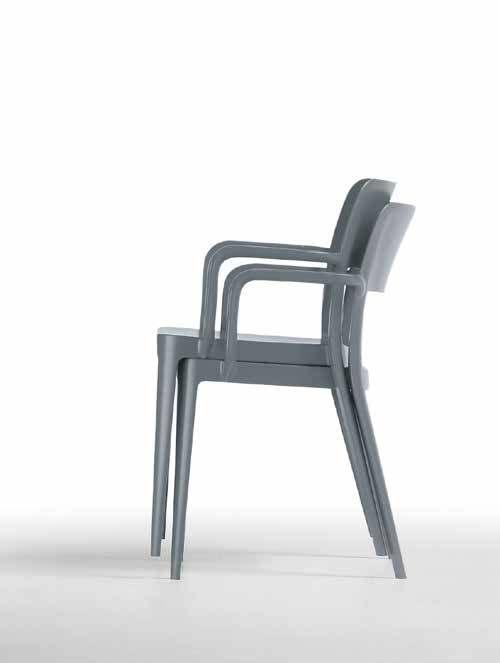 Nenè LG Sedia in legno impilabile ino a 8 pezzi. Stackable chair up to 8 pieces. Nenè S TS, PP TS Sedia e poltrona impilabile ino a 8 pezzi. Chair and armchair available up to 8 pieces.