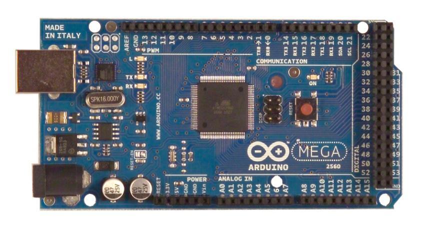 La scheda Arduino Mega 2560 utilizza un linguaggio di programmazione un po diverso dal linguaggio C normale, ma è un C specializzato alla programmazione del micro controller ATMega2560.