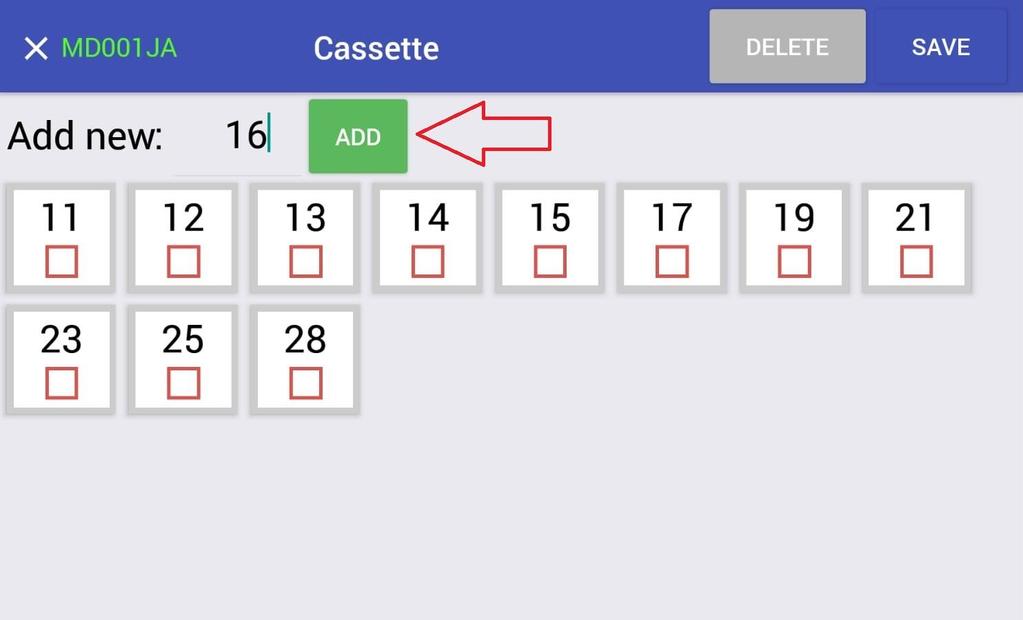 In questa sezione è possibile Aggiungere o Eliminare i valori dei