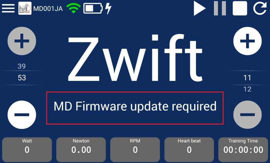 Se compare questa schermata il Firmware del MagneticDays deve essere aggiornato.