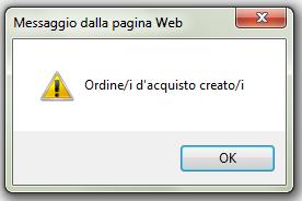 Cliccare su OK per visualizzare il messaggio con il