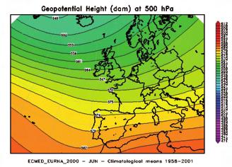 evento alluvionale del 28-30 Maggio) in modo da insistere pesantemente sull Europa occidentale e sull Italia settentrionale. Figura 2.5 - Maggio.