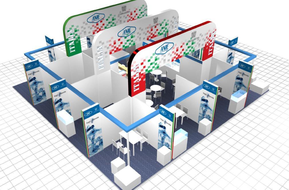 e servizi, ricerca e sviluppo 230 MQ l area dedicata al Punto Italia di ANIE, allestito nel prestigioso Padiglione 12