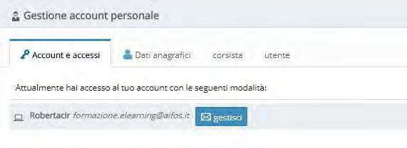 account Re-imposta la tua password