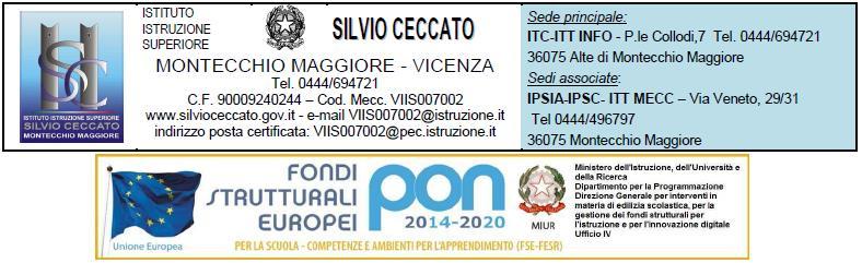 MODELLO DI PROGRAMMAZIONE DISCIPLINARE ISTITUTO ISTRUZIONE SUPERIORE SILVIO CECCATO ANNO SCOLASTICO 2017-18 INDIRIZZO ITT INFORMATICA CLASSE 5 SEZIONE AI DISCIPLINA TECNOLOGIE E PROGETTAZIONE DI