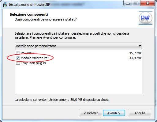 Installazione e configurazione iniziale (torna all'indice) Il modulo delle timbrature è incluso nell installazione del programma principale PowerDIP.