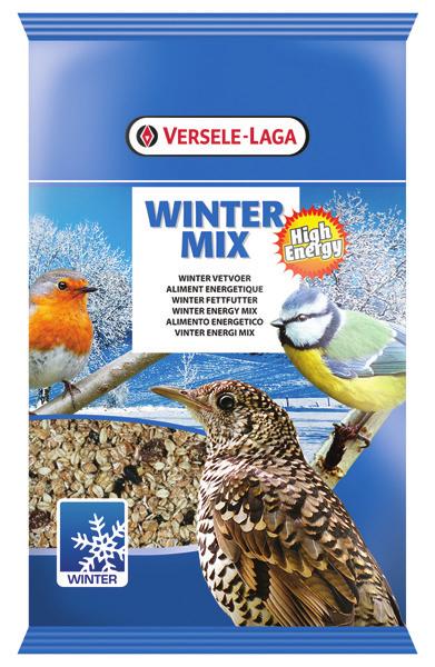 Uccelli Menù Nature Winter Mix Alimento a base di grasso con un alto tenore energetico che contiene anche arachidi, uva passa e grassi animali.