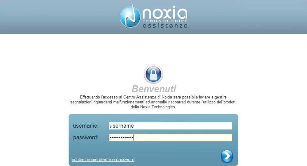 Richiesta di assistenza (Ticket) Per effettuare una richiesta di assistenza è necessario collegarsi, tramite Internet Explorer, all indirizzo http://assistenza.noxia.