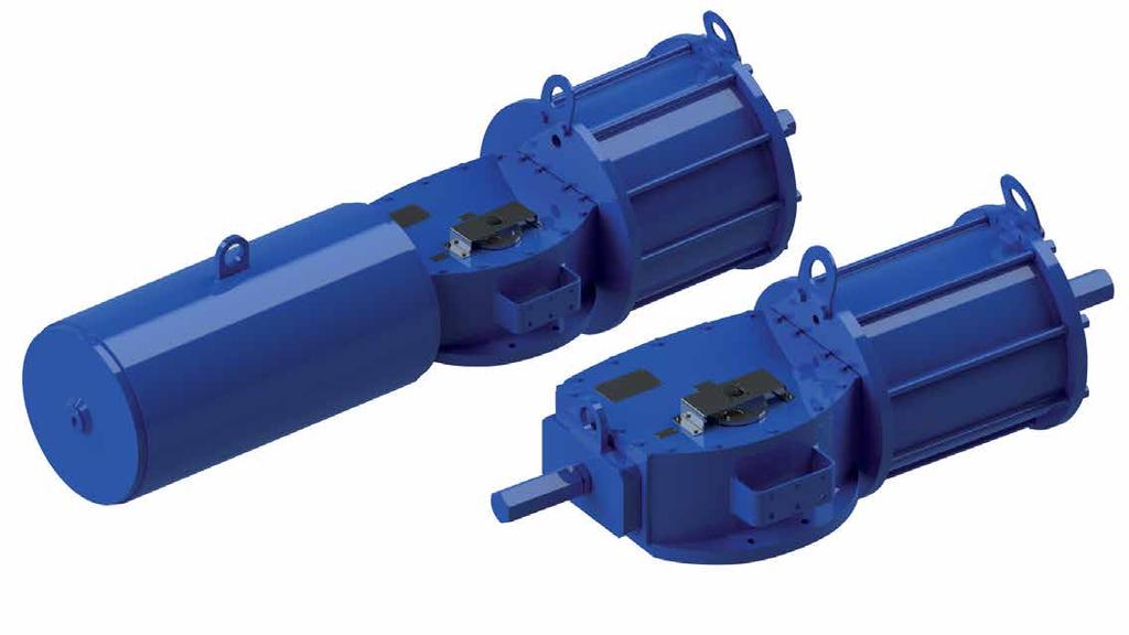 Attuatore pneumatico doppio e semplice effetto HEAVY DUTY Double acting and spring return HEAVY DUTY actuators Dati tecnici: Coppie Nominali : da 2000 circa a 30.000. Flange secondo DIN / ISO 5211, DIN 3337.