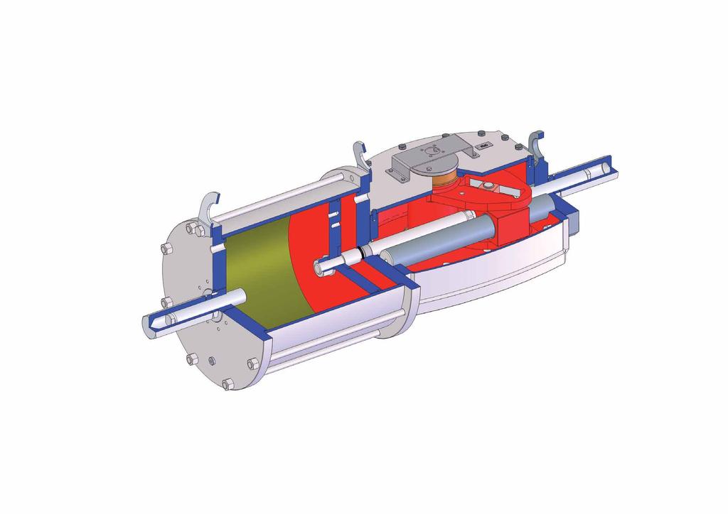 Componenti attuatore doppio effetto Double Acting Part List 19 18 13 8 17 16 3 5 20 2 7 1 4 9 14 15 12 10 11 Pos Descrizione Description Materiali Materials 1 Corpo centrale Central body Acciaio al