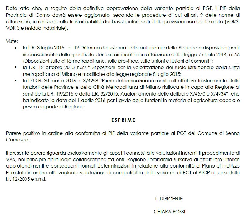 LA REGIONE LOMBARDIA SETTORE AGRICOLTURA E FORESTE HA