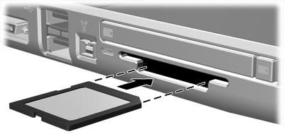 Inserimento di schede digitali ATTENZIONE Per evitare di danneggiare i connettori, esercitare una forza minima quando si inserisce una scheda digitale. Per inserire una scheda digitale: 1.