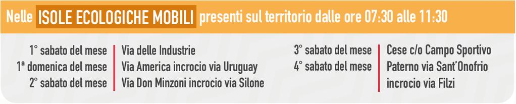 RIFIUTI INERTI prodotti da lavori di piccola edilizia UD 1. Servizio a domicilio per UD a PAGAMENTO previa prenotazione; 2.