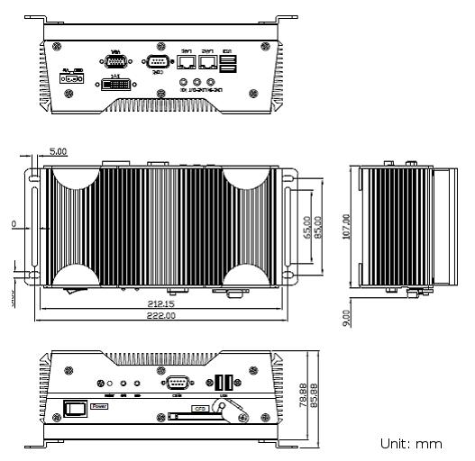 EnerControl Compact: Dimensioni (L x H x P) 240mm x 86mm x 107mm Peso 3,8 Kg Alimentazione DC-in 9-30V 18W Temperatura di esercizio O C ~ 50 C