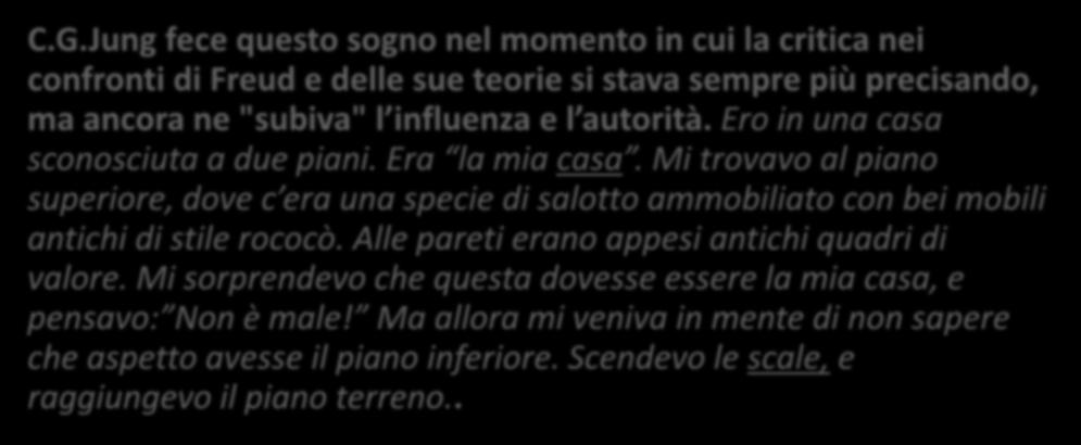 La separazione da Freud e l inconscio collettivo Da supereva/guide/saluteebenessere/sogni C.G.