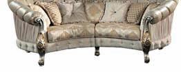 9 Divano posti curvo Six - seater sofa curved L. 370 - P. 215 - H.