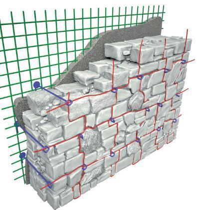 Ristilatura armata Sistema di rinforzo strutturale per le murature faccia a vista basato sulla
