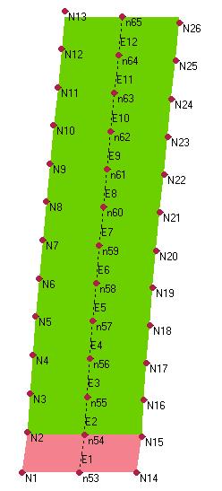 y [m] Modellazione numerica non lineare di un pannello di muratura 1 x 4 x 2.5 1x12 4x12 2x8 1x1 1 4 35 3 25 2 15 1 5 3muri Telaio equivalente in cui si schematizzano maschi e fasce.