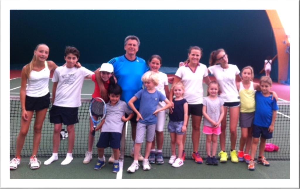 Foto delle 4 settimane da giugno / luglio allievi corsi di tennis.