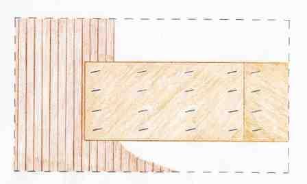 Tassellatura di pannelli su superfici in legno pieno: I pannelli possono essere anche fissati con tasselli Baumit HolzDübel STR H, utilizzando 6 tasselli per tassello.