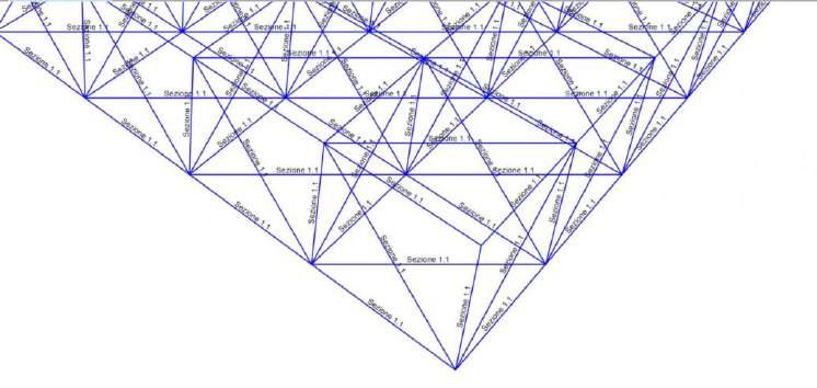 Lo si fa selezionando le aste (nel nostro caso tutte) e andando su Assign > frame > frame section > Add New Property In questo caso abbiamo scelto un pofilato tubolare cavo con sezione circolare,