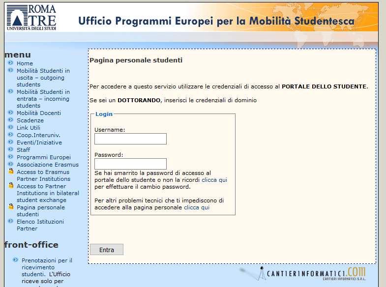 Processo di Learning Agreement Online 1