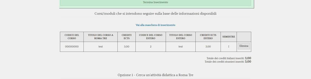 dati con il tasto