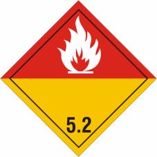 Classe 3 Liquidi Infiammabili (N. 3) Simbolo (fiamma): nero o bianco su fondo rosso; cifra "3" nell'angolo inferiore Classe 4.