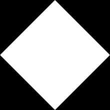 2) Simbolo (fiamma): nero su fondo bianco (metà superiore) e rosso; (metà inferiore) cifra "4" nell'angolo inferiore Classe 4.