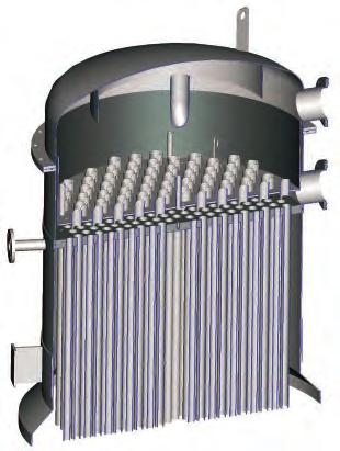 Serie EVALED MVR L evaporatore MVR si basa sulla tecnologia a film cadente, secondo la quale il liquido da trattare, fatto evaporare all interno della caldaia e compresso dal ventilatore centrifugo,