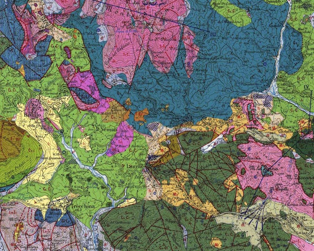 Area in oggetto Fig. 9.2.1 - Carta geologica d Italia 1:100.000 - Foglio 210 Lauria 9.