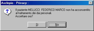 ingresso e di uscita del paziente; - L'anagrafica e' richiamabile sia per numero di scheda che per cognome e nome del paziente.