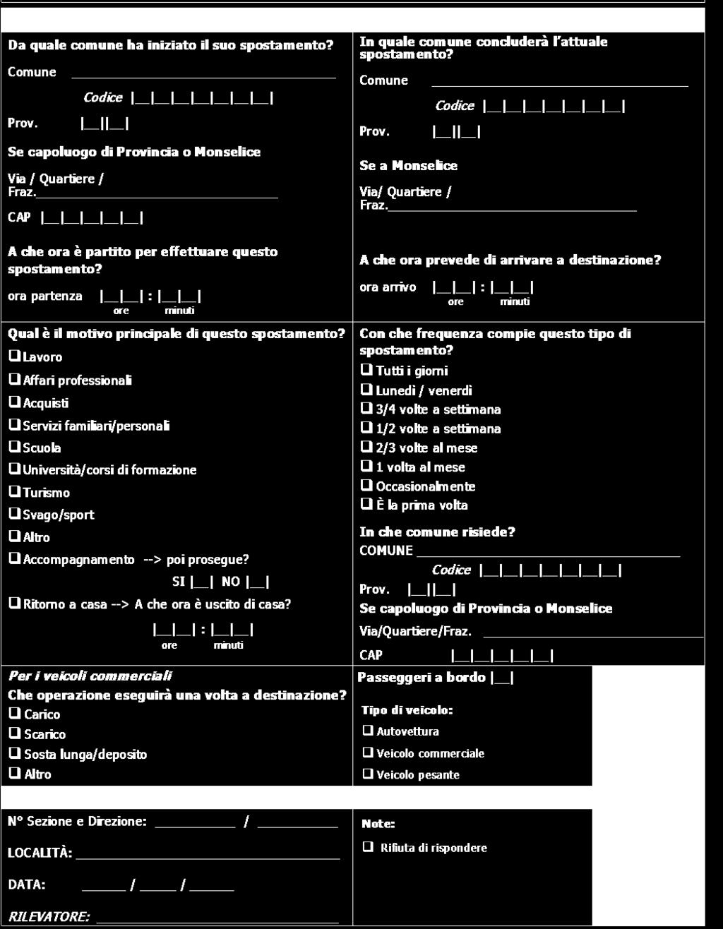 Esempio di indagine RP (1/4) Finalità dell indagine stima della domanda di