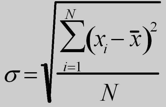 Deviazione Standard è alla radice quadrata della varianza ossia la media del quadrato degli scarti di tutti punteggi dalla media.