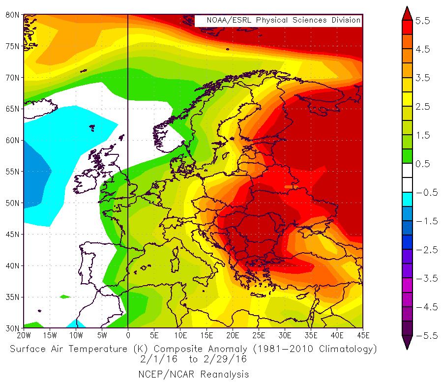 . Figura 3 - Figura 4: anomalia termica al suolo dei mesi di aprile (sx) e settembre (dx) su base climatologica 1981-2010 Figura 5: anomalia termica