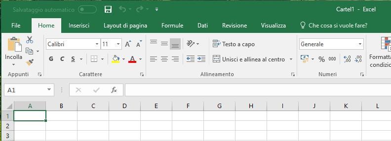 6.2 SE SI UTILIZZA EXCEL Se si sta utilizzando Microsoft Excel: - Aprire il menù File (Figura 15, rettangolo rosso) e selezionare il comando Salva con nome (Figura 16, rettangolo giallo).