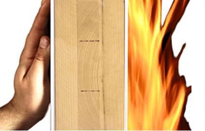 RESISTENZA AL FUOCO Una casa in legno è sicura anche in caso di incendio, in quanto la carbonizzazione della parte esterna delle pareti impedisce alle fiamme di progredire verso gli strati più