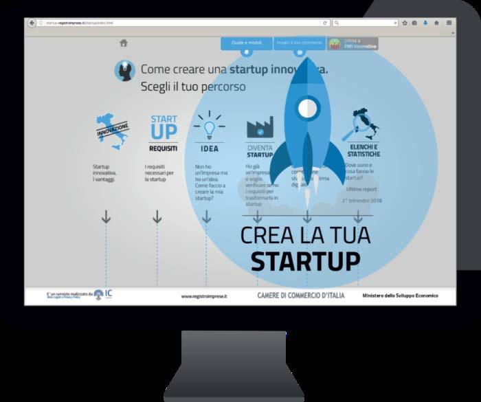 Una nuova modalità di costituzione, digitale e gratuita Dati al 31 marzo 2017 (3 report trimestrale) 404 startup costituite e iscritte alla sezione speciale del Registro di cui: